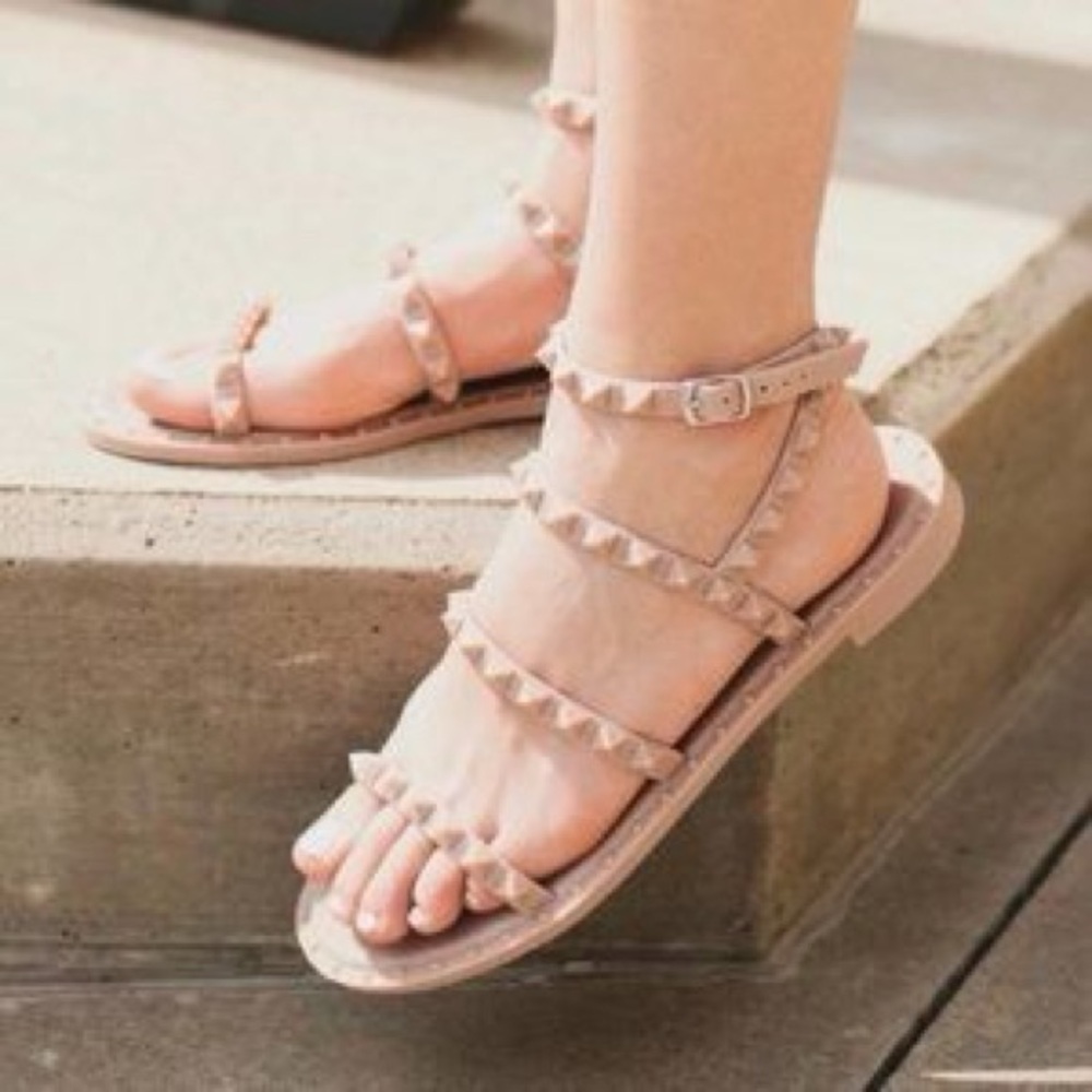 Steve Madden Travel-J Studded Flat Jelly Sandals